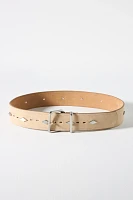 Square Suede Studded Belt