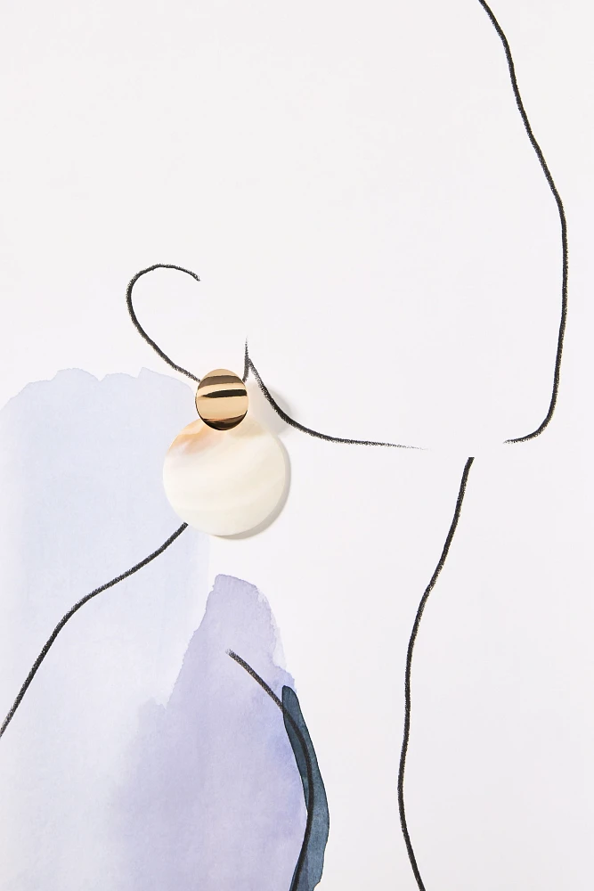 Shaped Pearl Drop Earrings