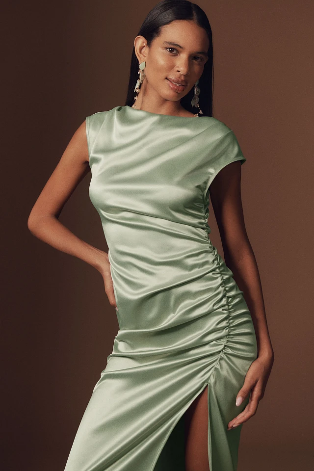 tiered midi dresses Palma Pleated Tiered Midi Dress