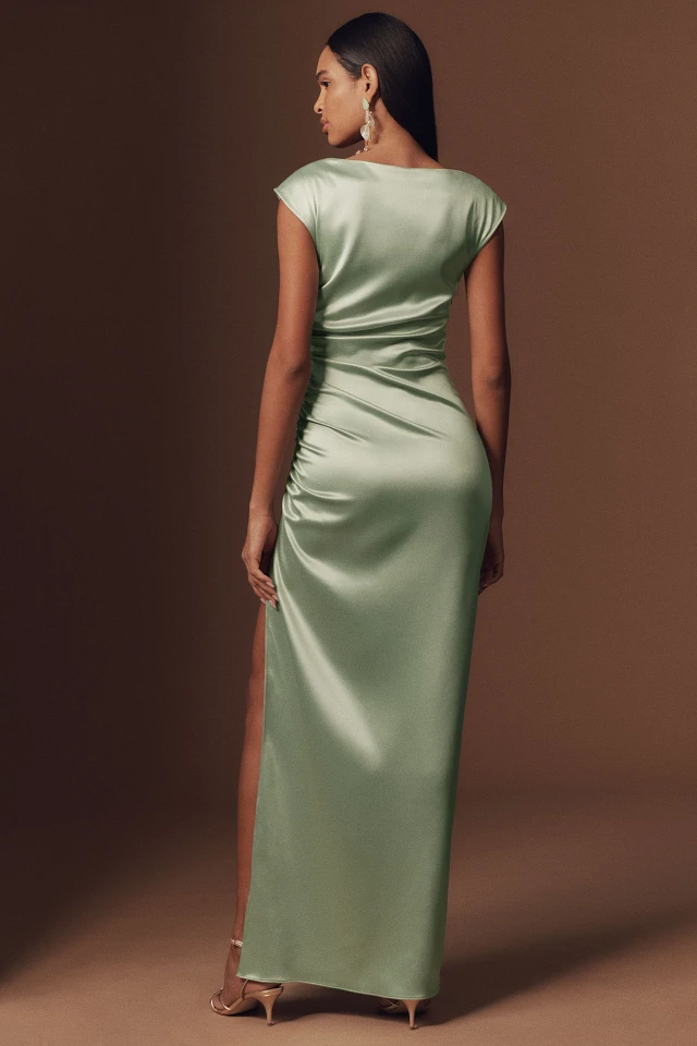 slinky metallic dress Textured Halter Neck Dress Camel / L