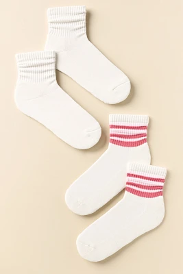 Daily Practice Athletic Stripe Socks, Set of 2