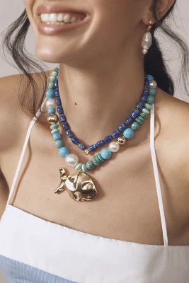 Beaded Icon Charm Necklace