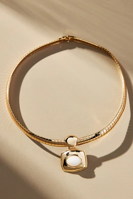Stone Pendant Collar Necklace