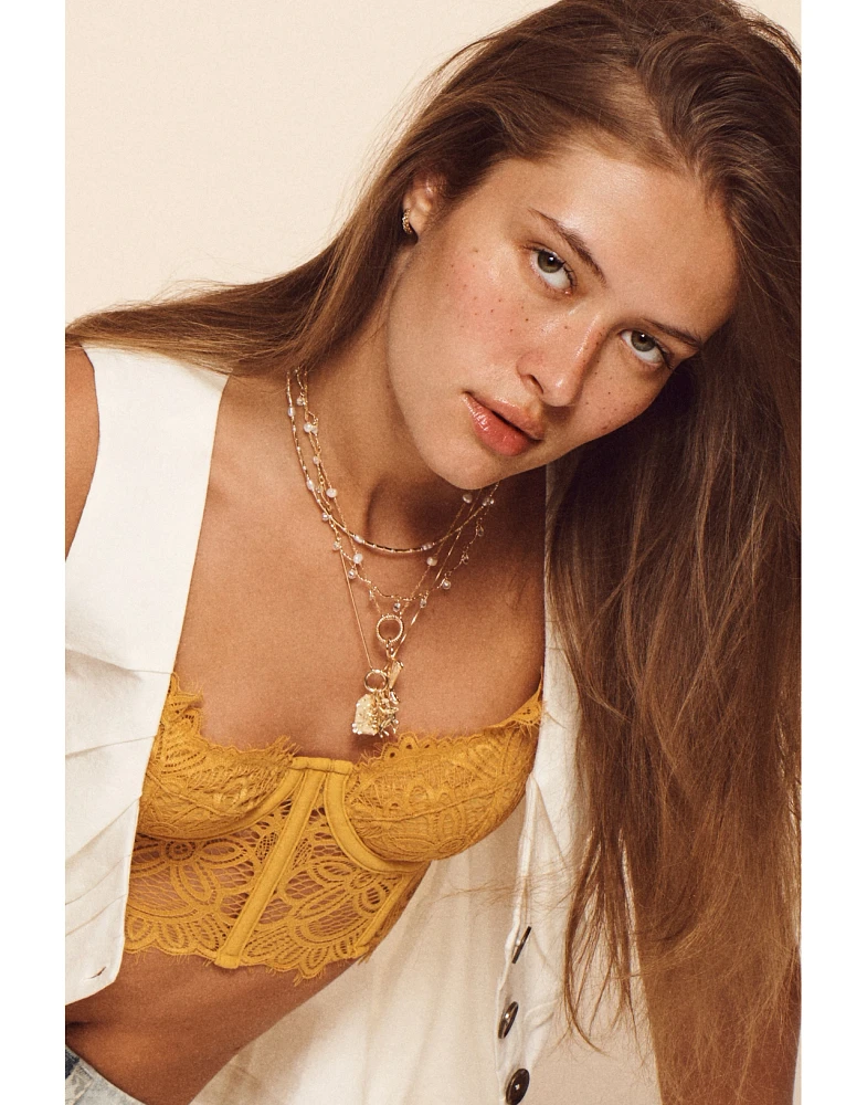 Spaced Crystal Tennis Necklace