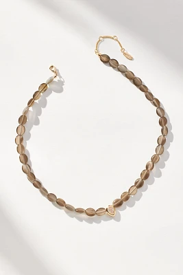 Single Crystal Beaded Stone Necklace