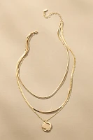 Layered Coin Charm Necklace