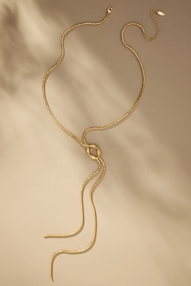 Twisted Knot Lariat Necklace