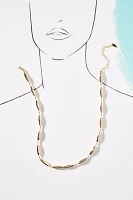 Delicate Pearl Metal Necklace