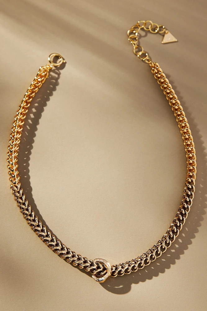 Mixed Metal Charm Medium Chain Necklace