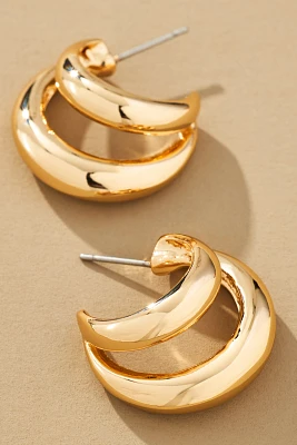 Mixed Metal Hoop Earrings