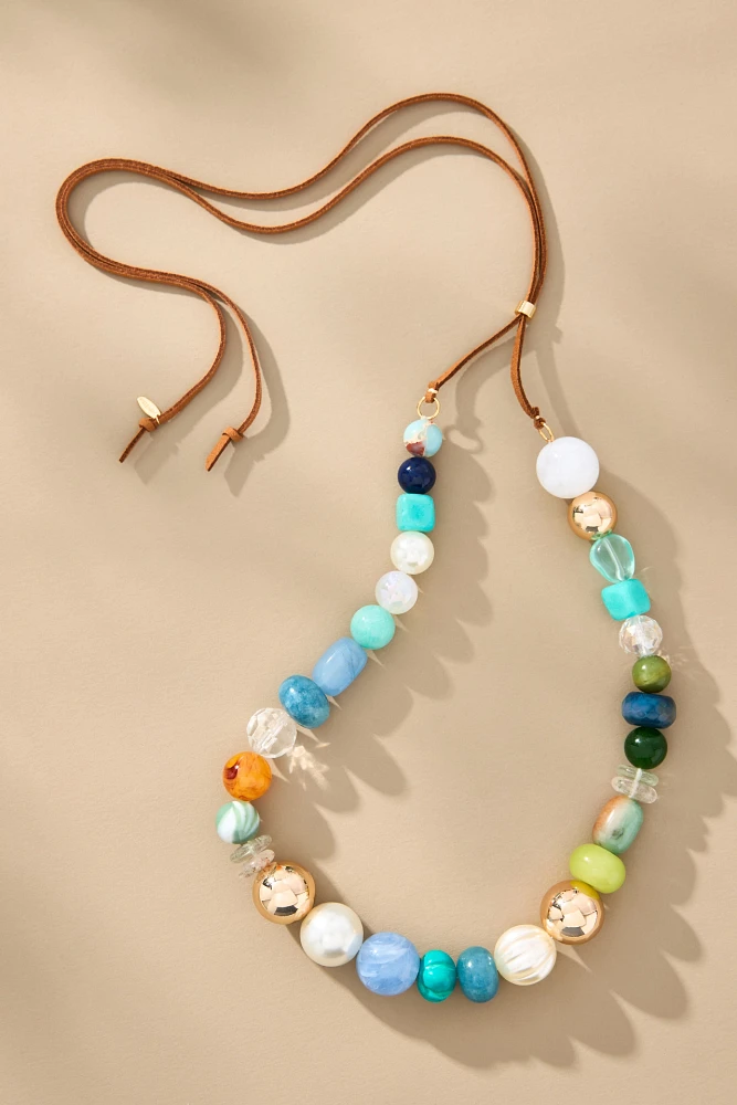 Beaded Tie Necklace