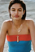 Fish Bar Charm Paperclip Necklace