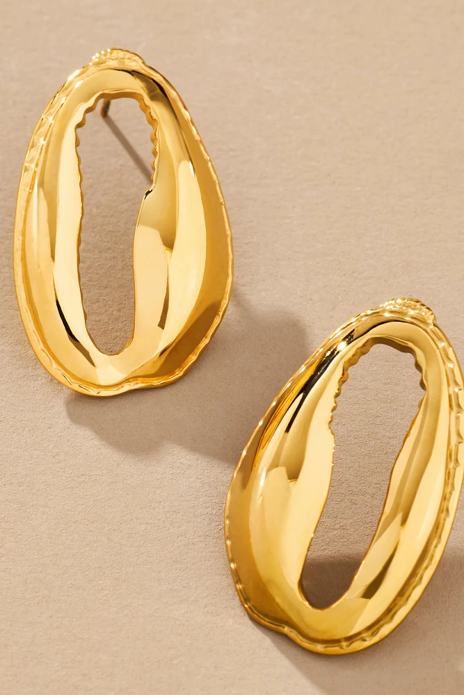 8 Other Reasons Puka Oval Metal Stud Earrings