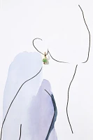 Crystal Beaded Charm Huggie Hoop Earrings
