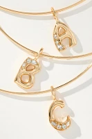 Crystal-Embellished Bubble Letter Monogram Collar Necklace