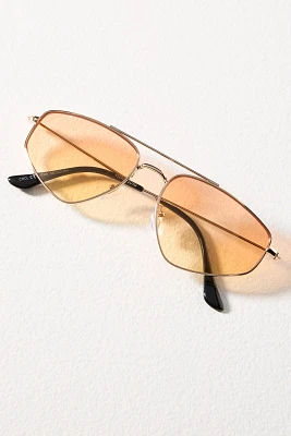 Rectangle Wire Aviator Sunglasses