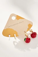 Icon Charm Huggie Hoop Earrings, Set of 2
