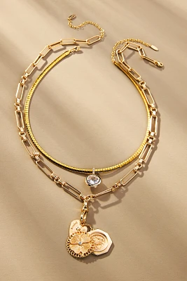 Layered Multi Charm Necklace