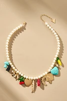 Fruit Charm Pearl Beaded Necklace