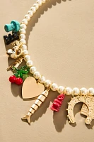 Fruit Charm Pearl Beaded Necklace