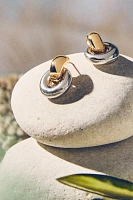 Two-Tone Mini Drop Earrings