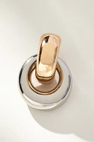 Two-Tone Mini Drop Earrings