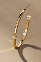Oval Sparkle Hoop Earrings