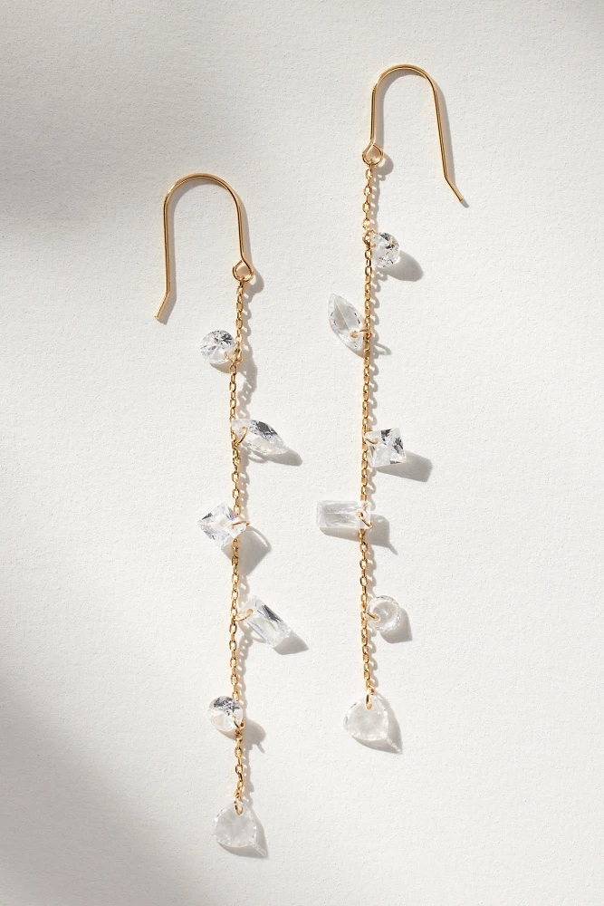 Floating Crystal Drop Earrings