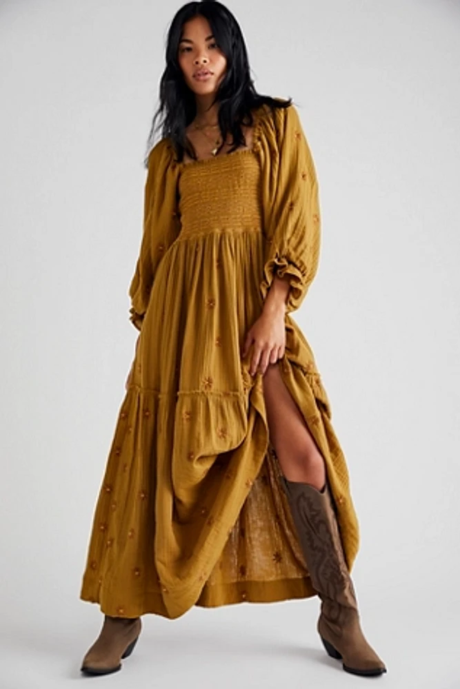 Dahlia Embroidered Maxi Dress