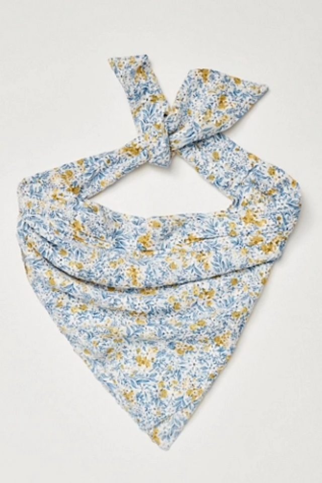 NWT Free People Curried Myrrh Honey Hair Scarf - Cerulian - one size $118 MSRP Curried Myrrh Honey Hair Scarf at MarketFair Shoppes in  main image 3