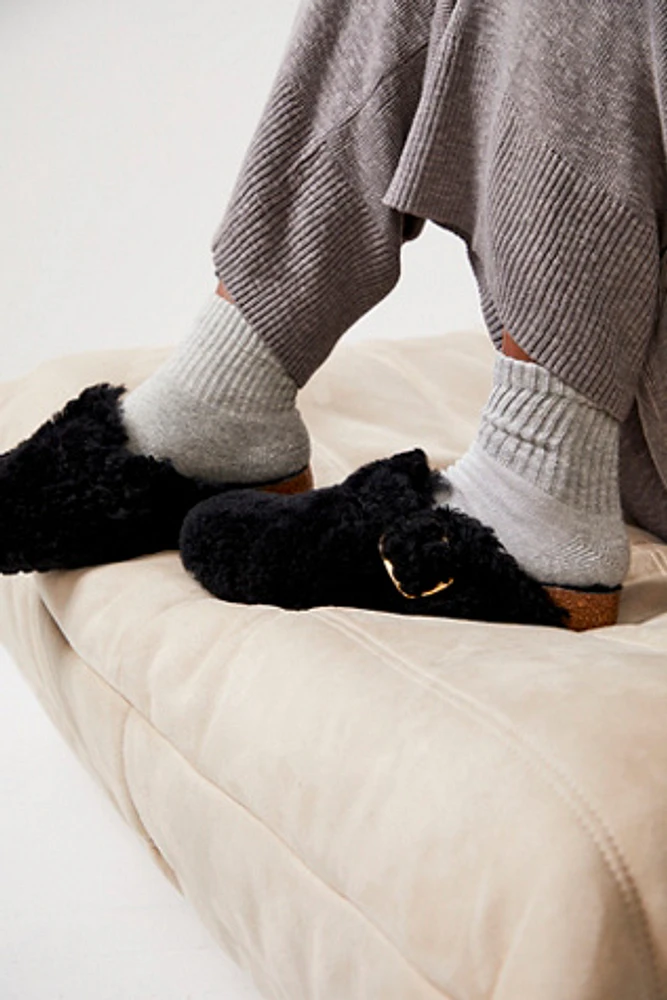 Birkenstock Boston Big Buckle Teddy Shearling Clogs