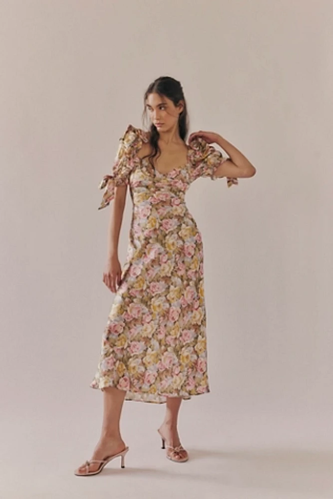Selkie The Poet Printed Slip Dress