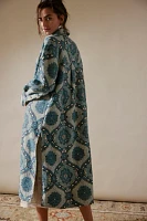 We The Free Brick Lane Jacquard Maxi Shirt Jacket