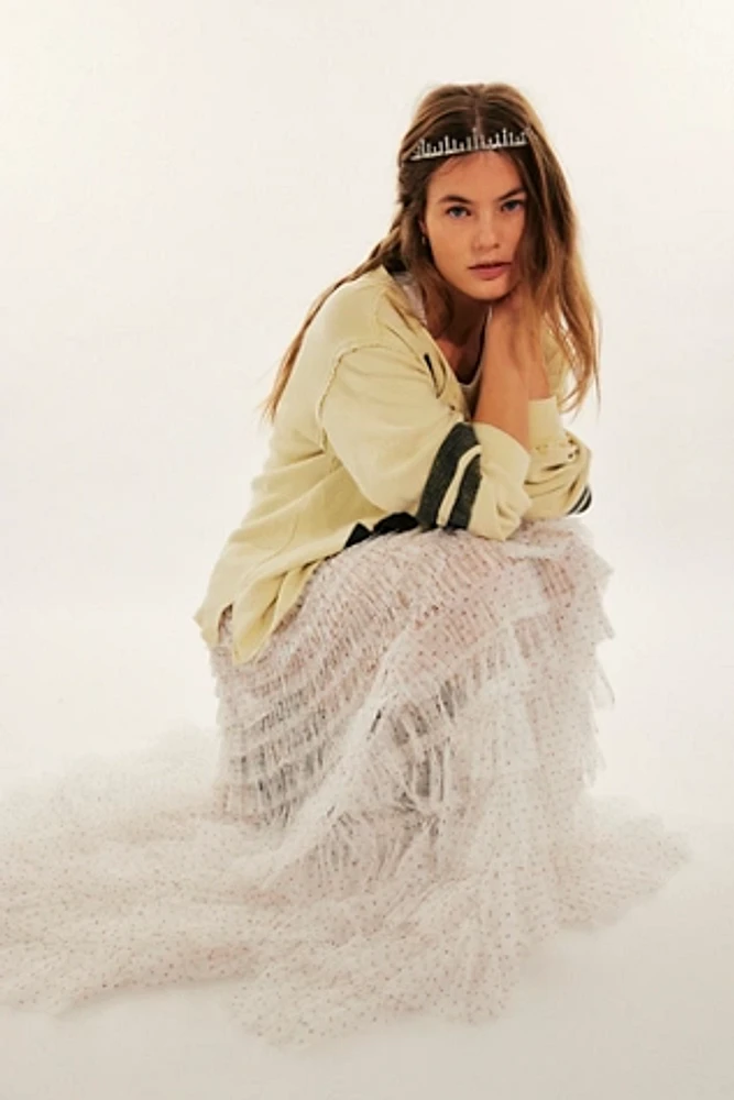 Return Of The Ruffle Maxi Slip Skirt