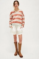 Classic Striped Shrunken Pullover