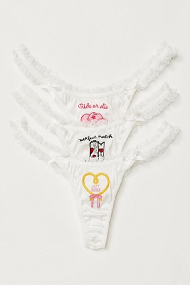 For Love & Lemons Bachelorette Thong Panty Pack