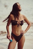 Stone Fox Swim Cleo Smocked Bandeau Bikini Top