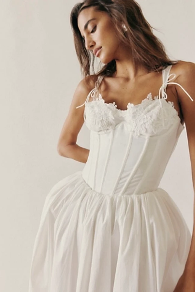 knee length dresses for ladies For Love and Lemons Ladonna Midi Dress