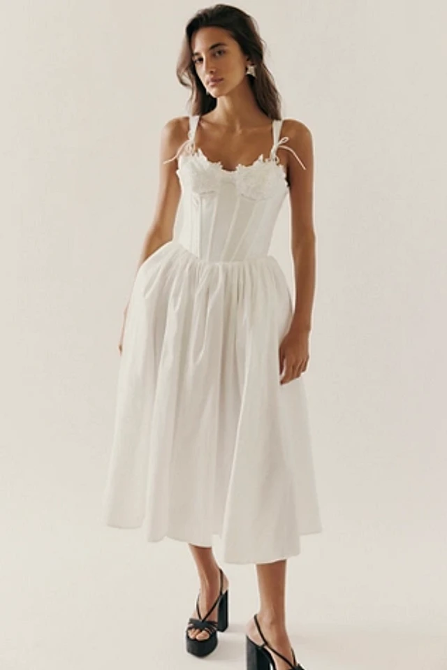 for love and lemons antoinette maxi dress For Love & Lemons Heart Maxi Slip Dress