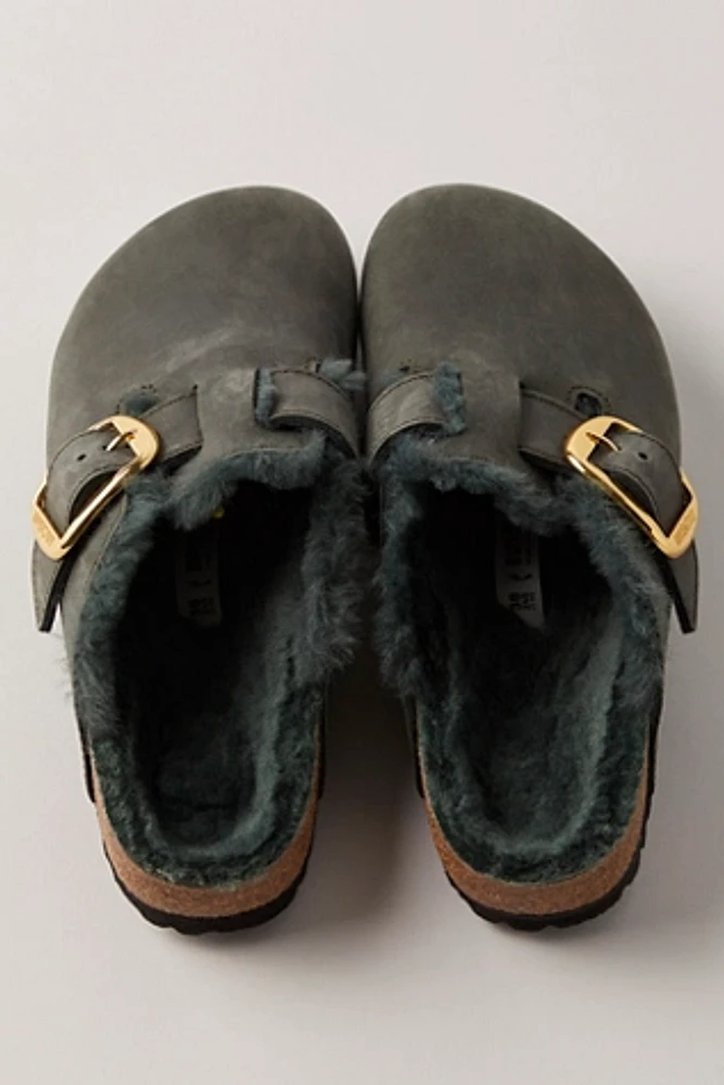 Birkenstock Boston Big Buckle Shearling Clogs