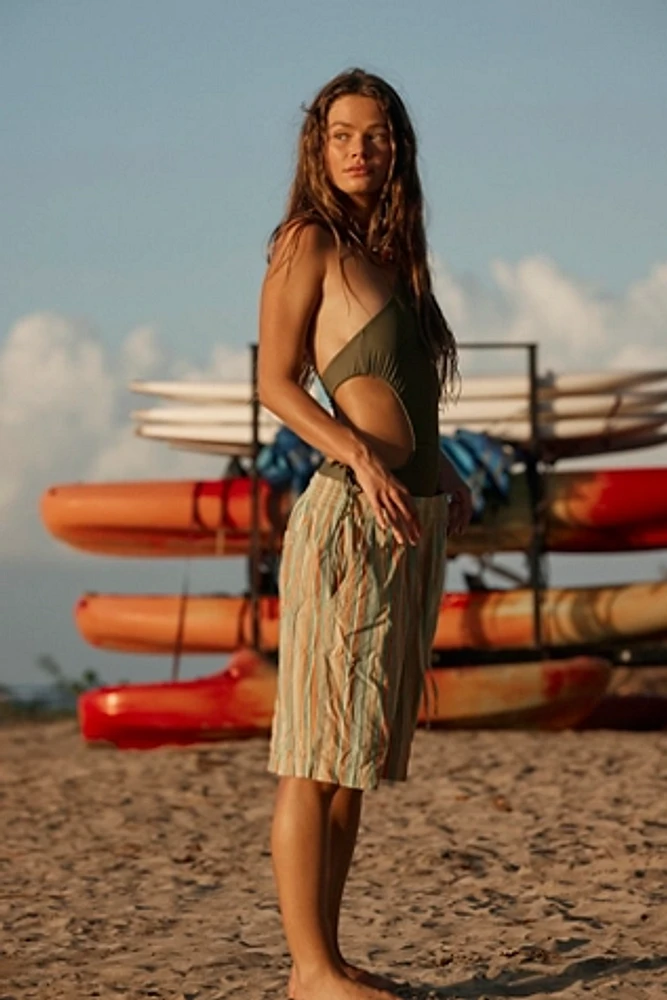 Saylor Poplin Stripe Shorts