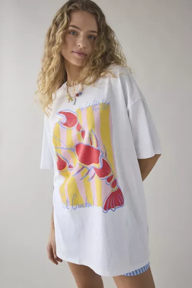 BDG Lobster Graphic Cotton T-Shirt Dress