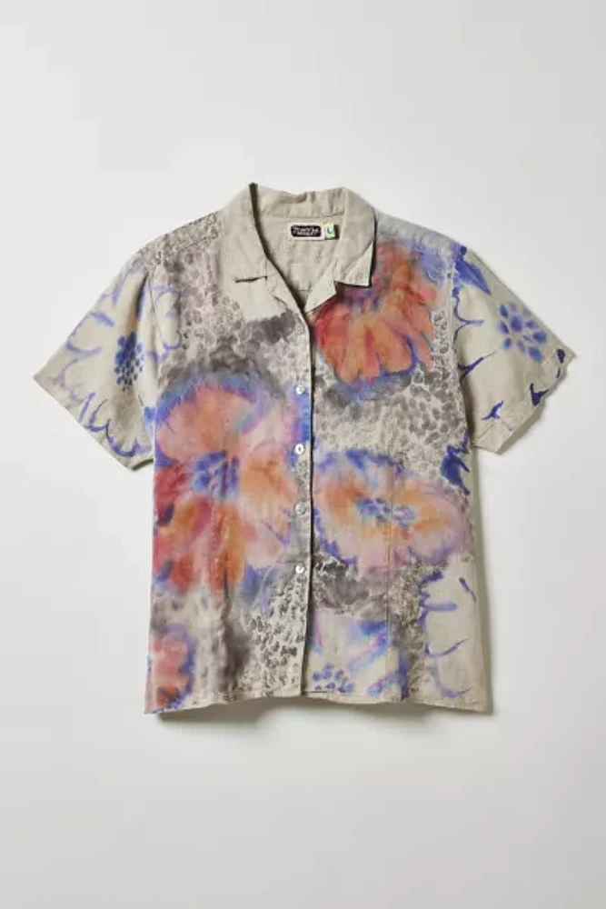Vintage By Fruits Of Venus Floral Spots Hand Painted Blouse