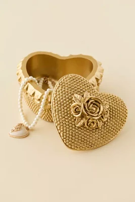 Heart Shaped Resin Trinket Box