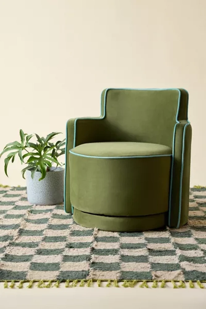Rhea Swivel Velvet Lounge Chair