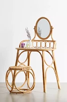 Caroline Rattan Mirror Vanity