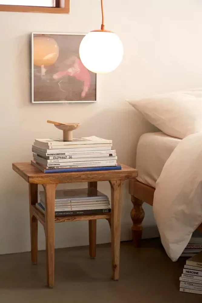 Wyatt 2-Tier Wood Nightstand/Side Table