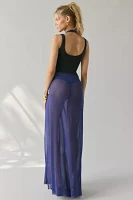 Jaded London Azevedo Sheer Mesh Knotted Halter Maxi Dress