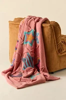 Crochet Fleece Star Icon Throw Blanket