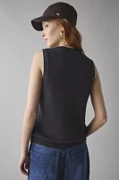 BDG Monica Button-Front Flyaway Sweater Vest Top